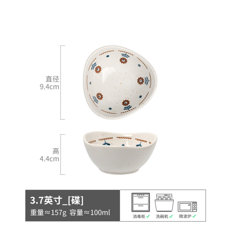 Cuencos de cerámica doméstica pintados a mano, cuencos de platos japoneses, cuencos de fideos, cuencos de ensalada de frutas, cuencos de arroz al por mayor