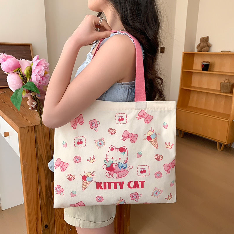 Sweet Cat (지퍼 있음, 내부 포켓 없음, 양면 인쇄)