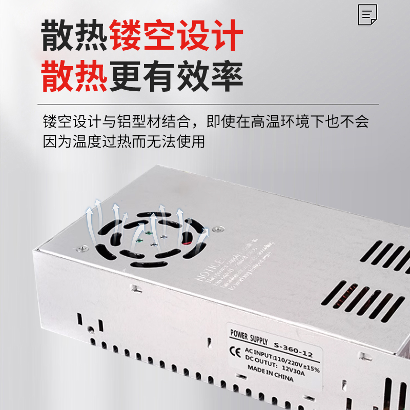 220V a 12V24V5V fuente de alimentación de conmutación de CC 5A 10A30A60W voltios caja de lámpara LED transformador de monitoreo