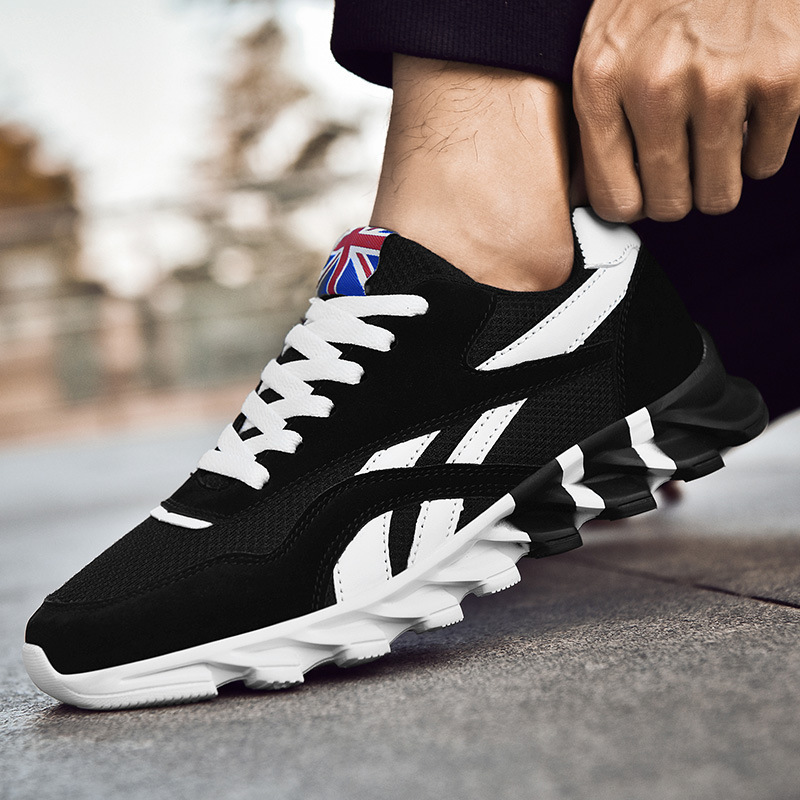 Cross Sports Shoes Spring Men's Trendy New Blade Shoes Korean Style Fly Woven Breathable Foreign Trade Large Size Men's Shoes Factory Direct Sale
