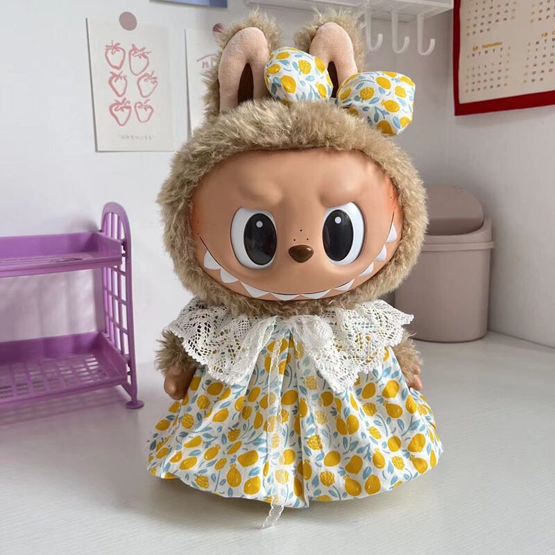 38cmラブブベビー服、ラブブぬいぐるみ服、ラブブ人形着替え、漢服スカートスーツ|undefined