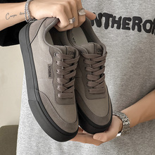 男鞋2025新款秋季透气帆布运动复古休闲厚底青少年潮流爆款板鞋子