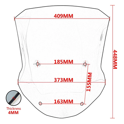 Modified Front Windshield, Motorcycle front windshield