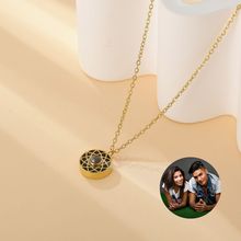 【私人定制】不锈钢太阳投影照片项链 情侣彩色照片定制项链宝石