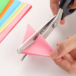 Handmade Tailor Scissors, Triangular Arc Scissors, Pattern Fabric Scissors, Serrated Scissors, DIY Lace Scissors Manufacturer