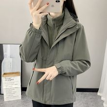 2025年冬季新款冲锋衣女男三合一可定LOGO防风防水羽绒外套套装