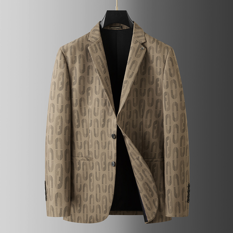 Extra large men's suit autumn business casual plus size large fat single West fashion loose plus size suit jacket Extra large men's suit autumn business casual plus size large fat single West fashion loose plus size suit jacket