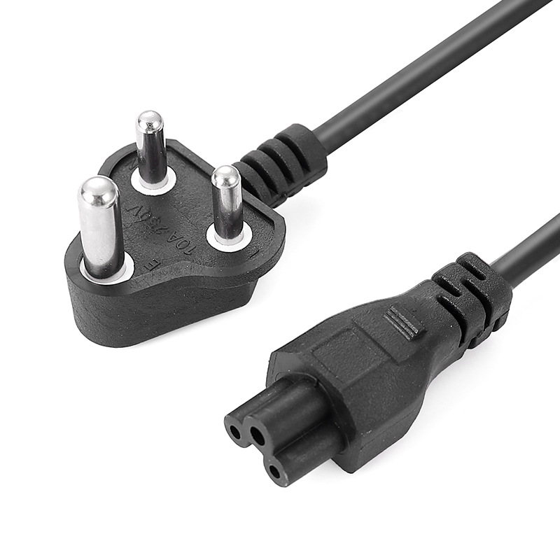 Pequeño cable de alimentación de Sudáfrica pequeño cable de alimentación de cola de ciruela de Sudáfrica cable de alimentación de tres núcleos Cable de enchufe de cola de ciruela de Sudáfrica