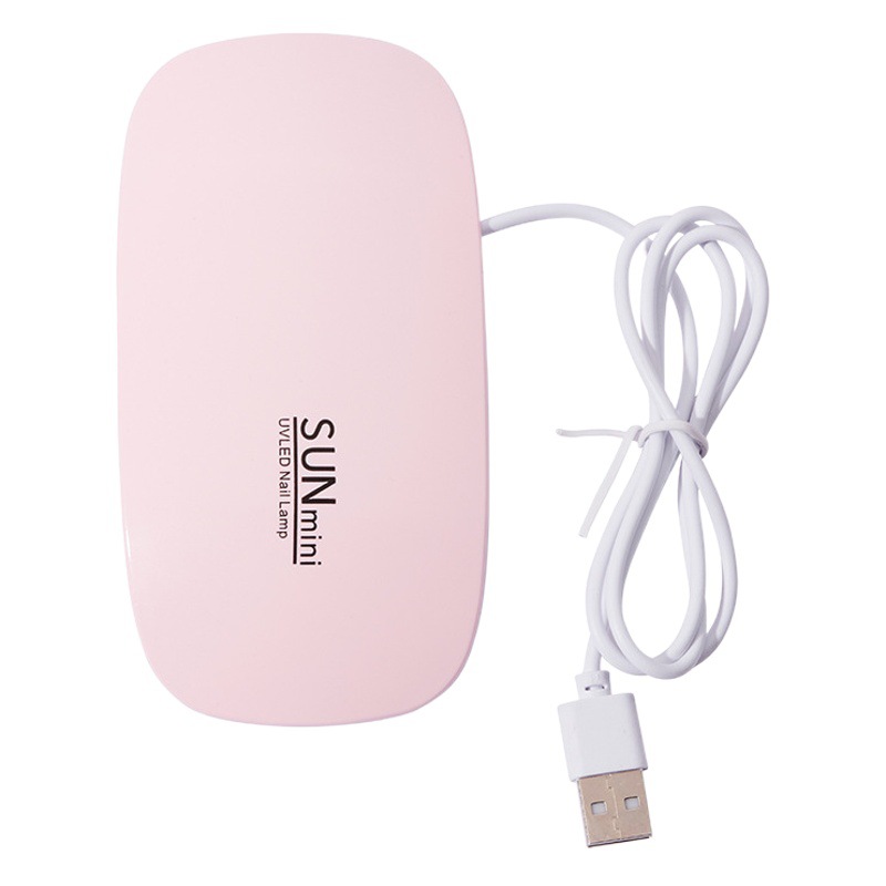 Mini Lámpara de Uñas máquina de fototerapia plegable 6W ratón LED lámpara de secado de uñas para hornear Mini lámpara de fototerapia portátil al por mayor