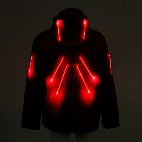 Men's autumn/winter cycling clothing, cross-border fashionable trendy glowing jacket, outdoor sports casual windproof windbreaker