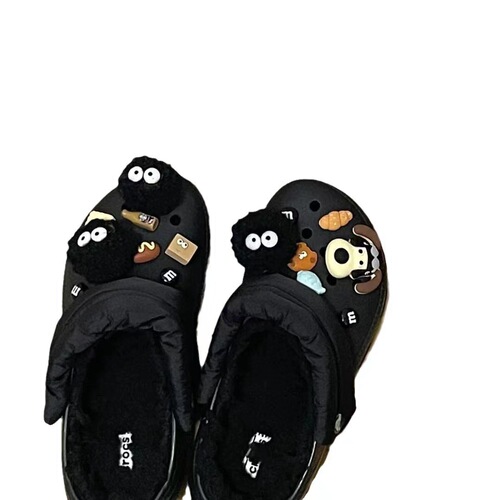 Crocs shoes accessories shoe flower shoe buckle decorative buckle head dog black diy cute little red book same cartoon accessories