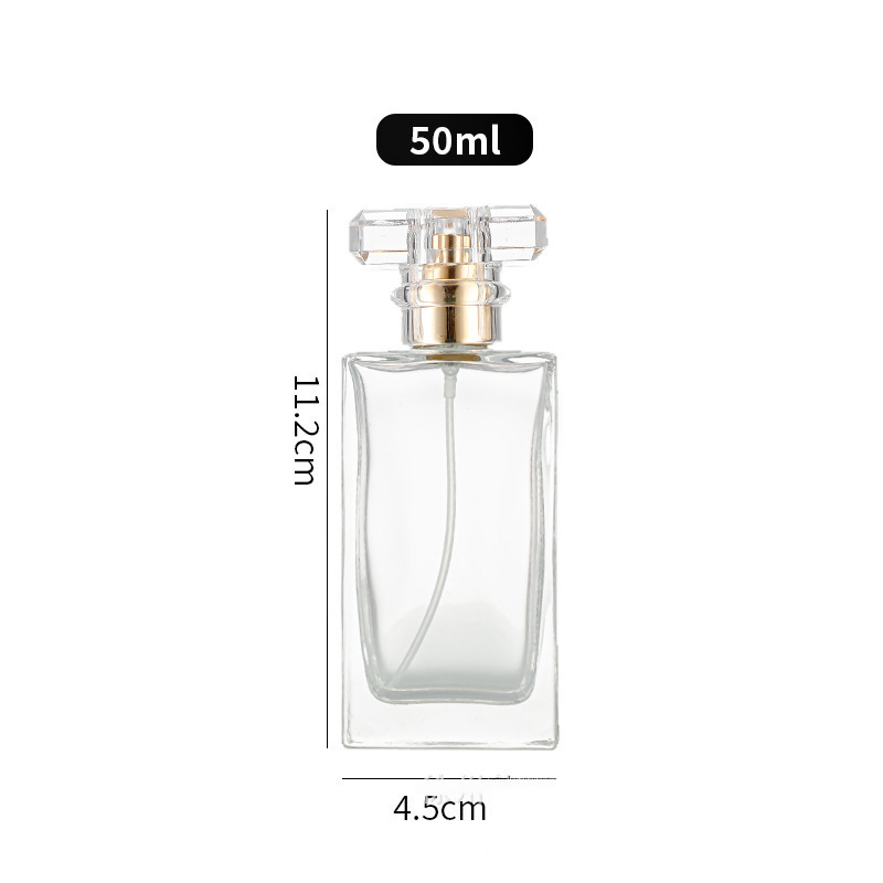 现货批发透明玻璃香水瓶30ml50ml香氛分装瓶带泵头空瓶|undefined