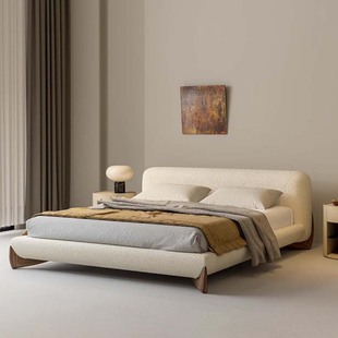 Porada Softbay Cashmere Bedroom Soft Bed Italian Normcore Retro Cream Style Large Bed Solid Wood Double Bed