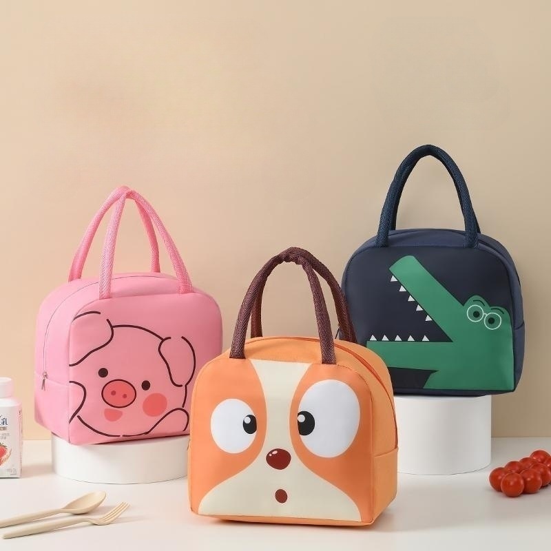New large-capacity portable lunch box bag cartoon children's lunch bag with rice insulation bag a generation of wholesale