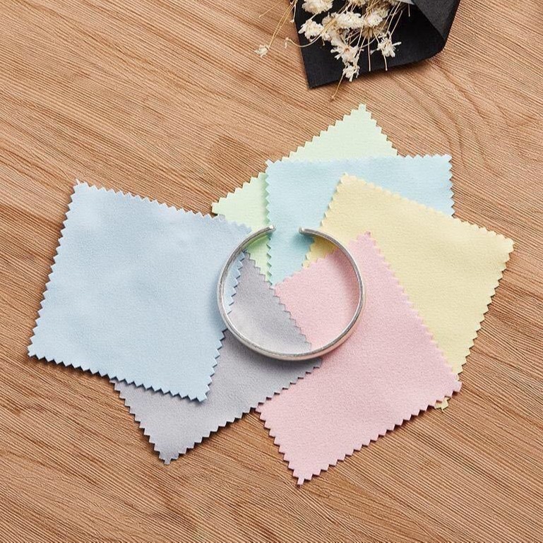 擦银布8*8定做饰品保养擦拭布抛光布 金银首饰布双面绒定制logo