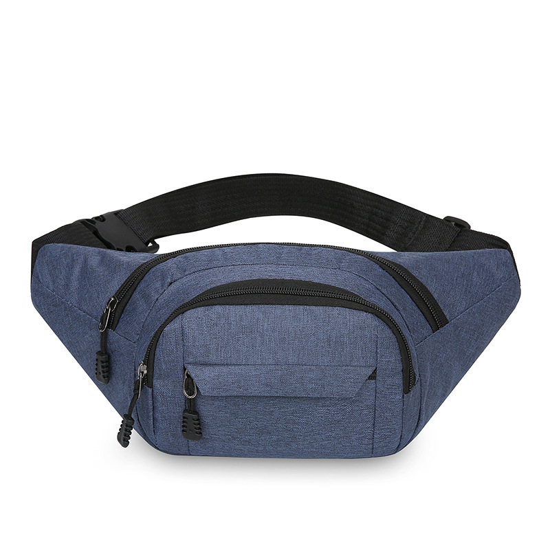 New Fashionable Men's Waist Bag, Portable Travel Multi-Layer Storage Chest Bag, Simple, Lightweight, Casual Shoulder Crossbody Bag