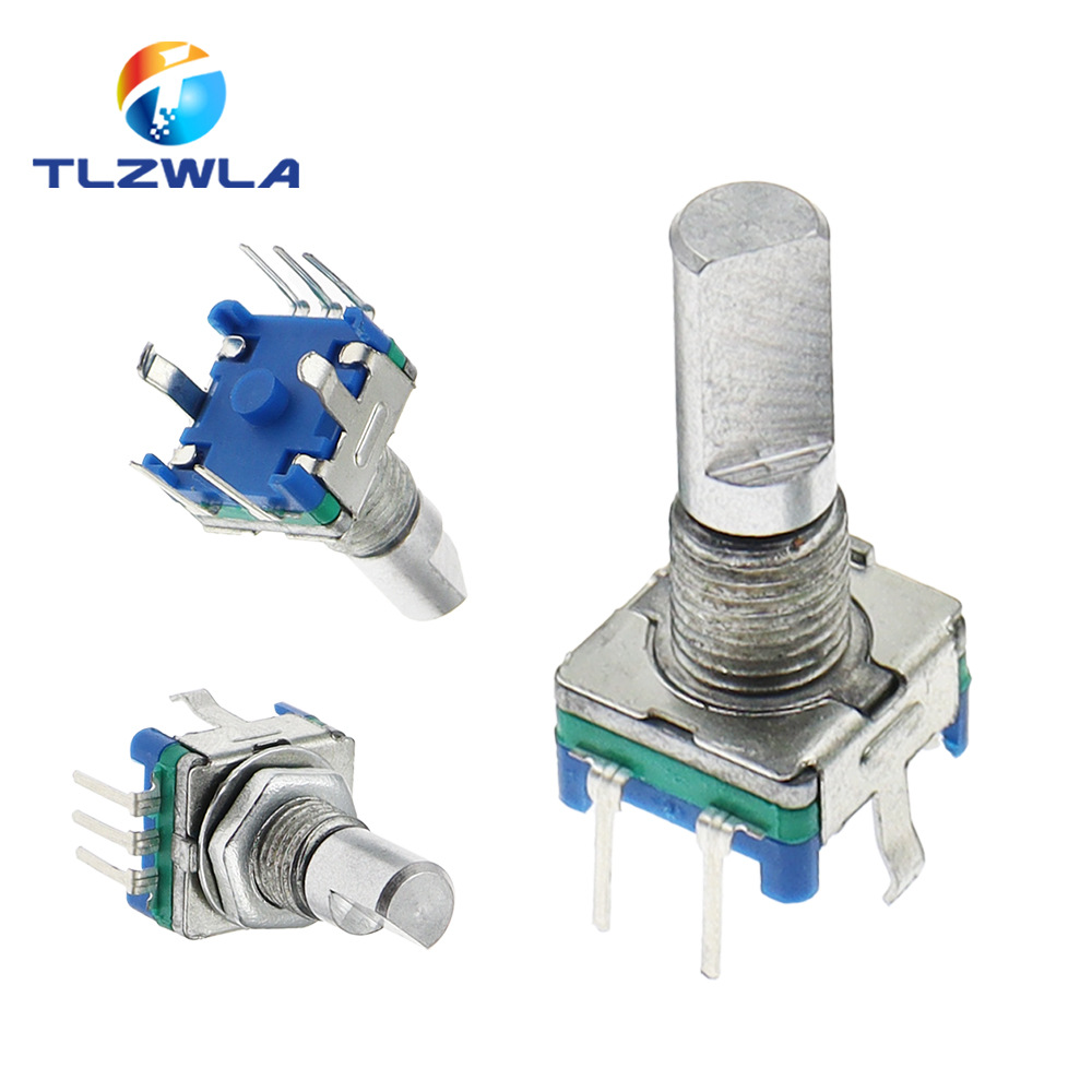 EC11 회전 인코더 | 코딩 스위치 | 디지털 전위차계 15 | 20MM 매실 하프 샤프트 5 발 벨트 스위치