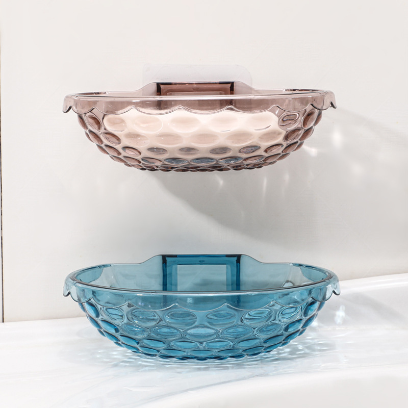 廠家批發創意家用圓形輕奢肥皂盒 瀝水浴室衛生間貝殼透明香皂盒