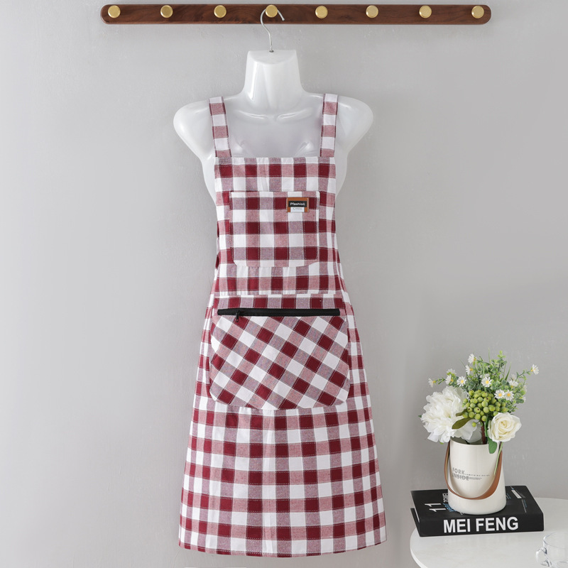 Beautiful Kitchen Apron For Adults With Double Pockets For Work_voghion.com