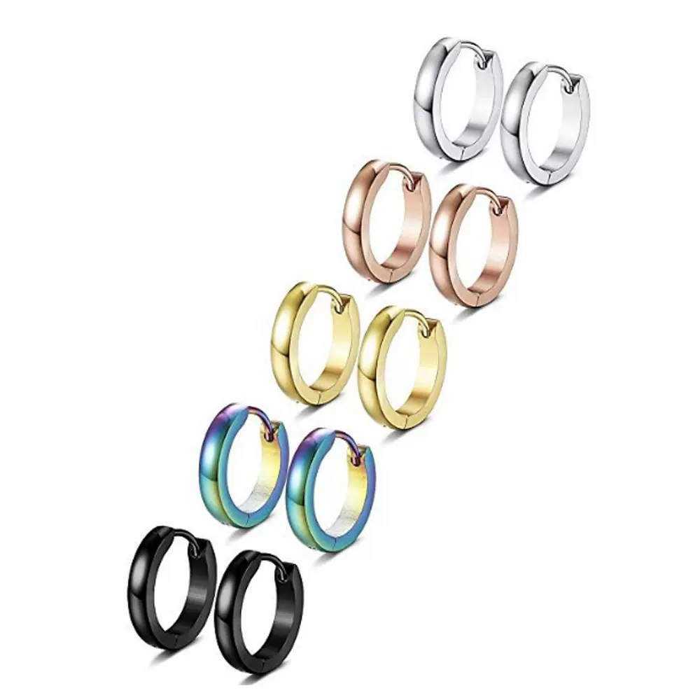 韩版时尚气质钛钢个性女耳钉耳扣耳圈耳环ebay亚马逊热卖套装饰品