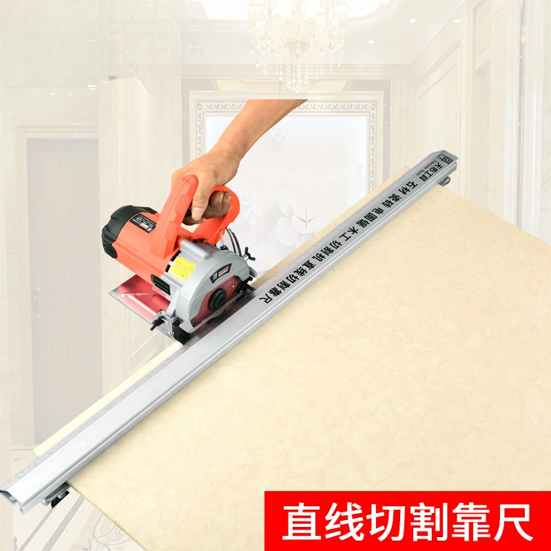 Электрический облачный станок Микрокристаллическая деревянная плитка электро-циркулярная пила для линейной резки направляющая линейка