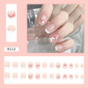 Summer nail stickers, mountain tea, thin advanced fake nails for manicure for nails, wholesale, ready-made product, high quality