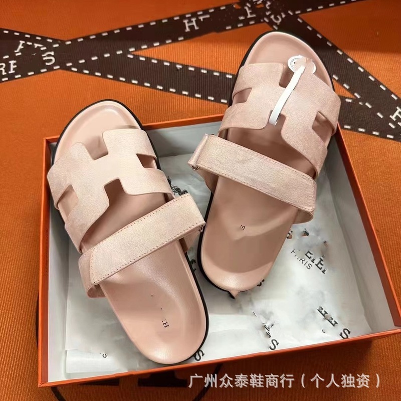 外贸专供h拖鞋2025新款魔术贴夏季女士运功休闲百搭二舅拖凉拖鞋|undefined