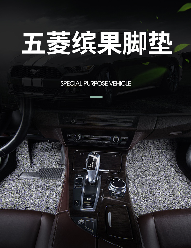 Suitable for Wuling Binguo/Binguo S/Binguo Plus Wire Ring Floor Mats, Non-Slip, Wear-Resistant, Waterproof and Durable Special Floor Mats
