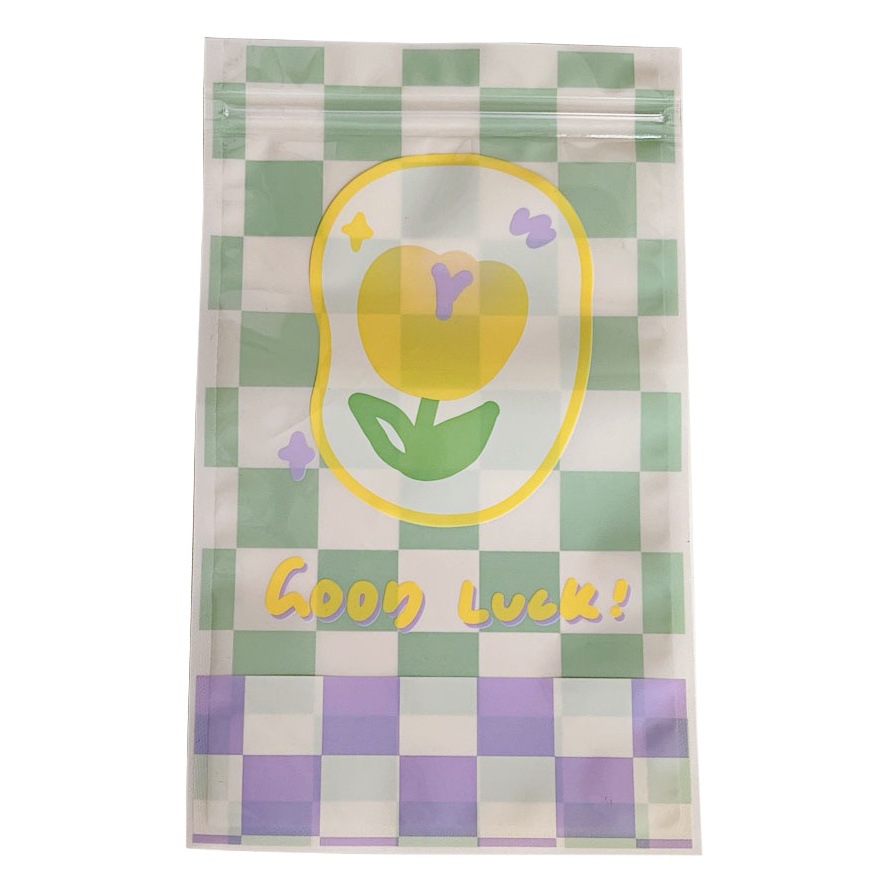 Corea del Sur creativo lindo merienda bolsa sellada chica corazón dibujos animados comida galleta caramelo tamaño pequeño bolsa de embalaje bolsa de caramelo