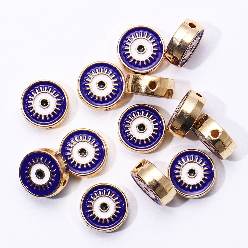 30g Weight Beads Jewelry Making Type 12mm Jewelry Making Size DIY Jewelry Accessories Classification 20 PCS/Package Quantity Alloy Material Devil's Eye Pattern Plating Design Retro, Classic Style Style 20 PCS/Package 12mm Alloy Devil's Eye DIY Jewelry Accessories Beads 5