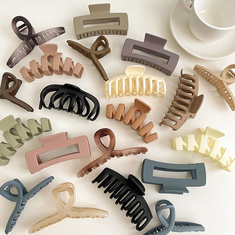 Sensibilidad de alta calidad, clip de tiburón, clip de cabello, cabeza de mujer, clip de cabello grande, temperamento de otoño y invierno, toque de cabello