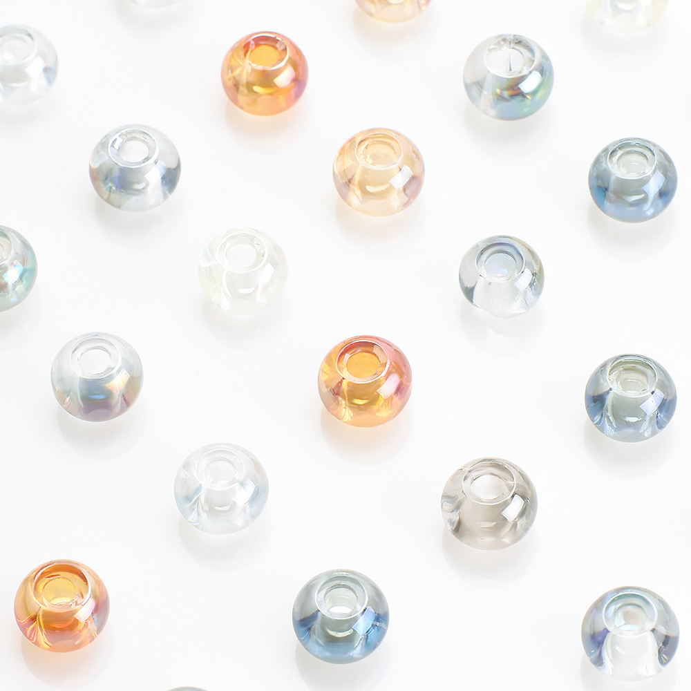 50 PCS/Package 8 * 10mm Hole 3~3.9mm Glass Round Beads display picture 5