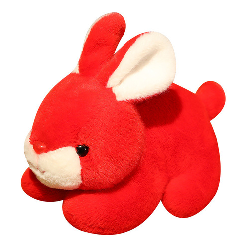 New Simulation Rabbit Plush Doll Cute White Rabbit Toy Children's Doll Gift Wholesale Year of the Rabbit Mascot