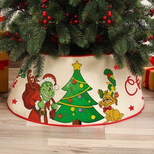Cross-Border New Christmas Tree Tree Surround Christmas Three-Dimensional Round Polygonal Creative Tree Skirt Base Holiday Decorations