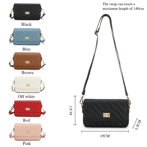 Baellerry new women's bag cross-border quilted large-capacity lock buckle single shoulder diagonal zipper women's bag wholesale