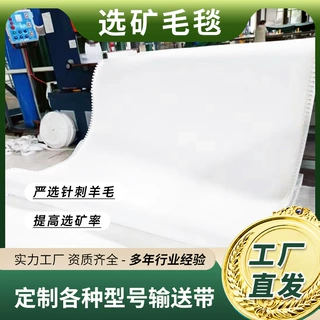 定制矿选毛毯输送带 毛毯机选矿带 耐磨 防腐蚀 尾矿筛选皮带