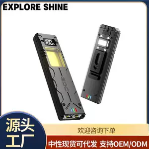 Cross-border high-brightness flashlight EDC multifunctional tactical magnetic work light with pen clip, outdoor portable digital display LED flashlight