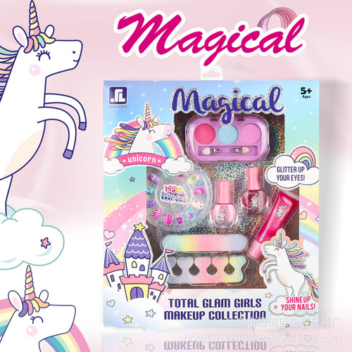 Cross-border foreign trade children's makeup toys little girl simulation cosmetics set lipstick eye shadow nail polish Amazon