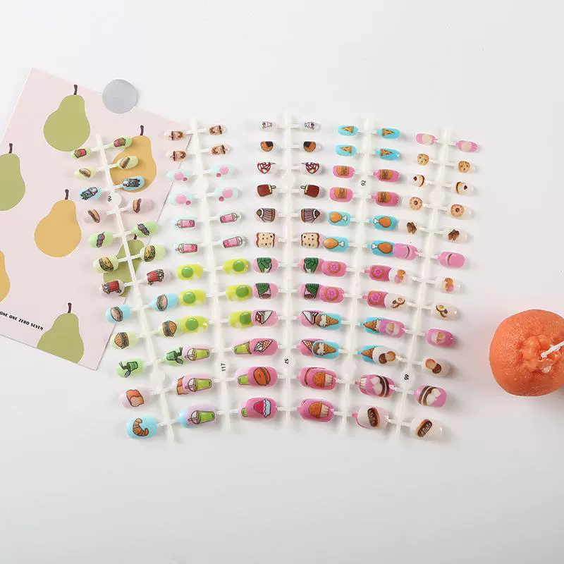 Детские разноцветные наклейки для ногтей, милый фруктовый дизайн, рождественский дизайн, эксклюзивно для экспорта, дизайн с бабочками.