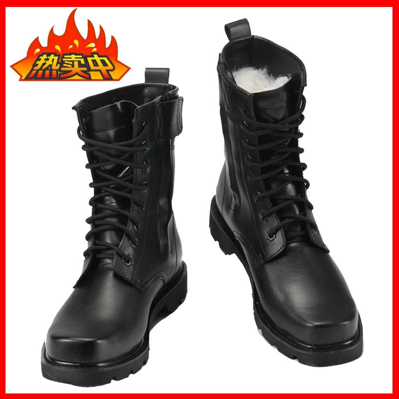 Осенние и зимние шерстяные мужские сапоги Martin сапоги на открытом воздухе кожаные сапоги плюс бархат утолщенные теплые нескользящие хлопковые сапоги для защиты от холода и ветра