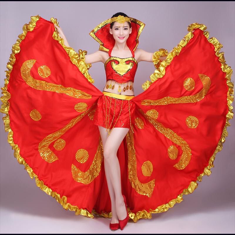大型开场舞大摆裙演出舞蹈服西班牙斗牛舞台装性感时尚表演服现代