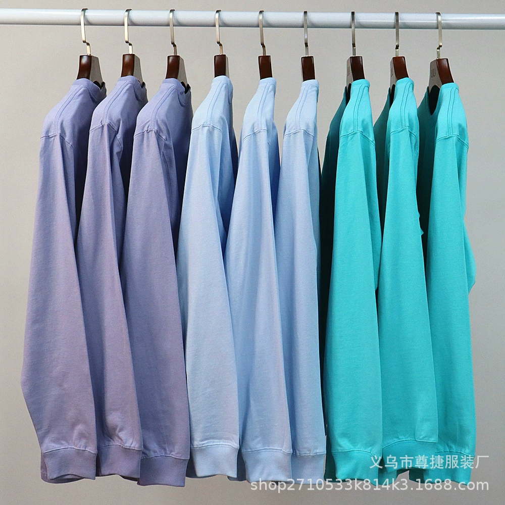 230 г футболка из чистого хлопка с круглым вырезом и длинными рукавами, футболка с логотипом, верхняя рабочая форма, рубашка для рекламы корпоративной культуры