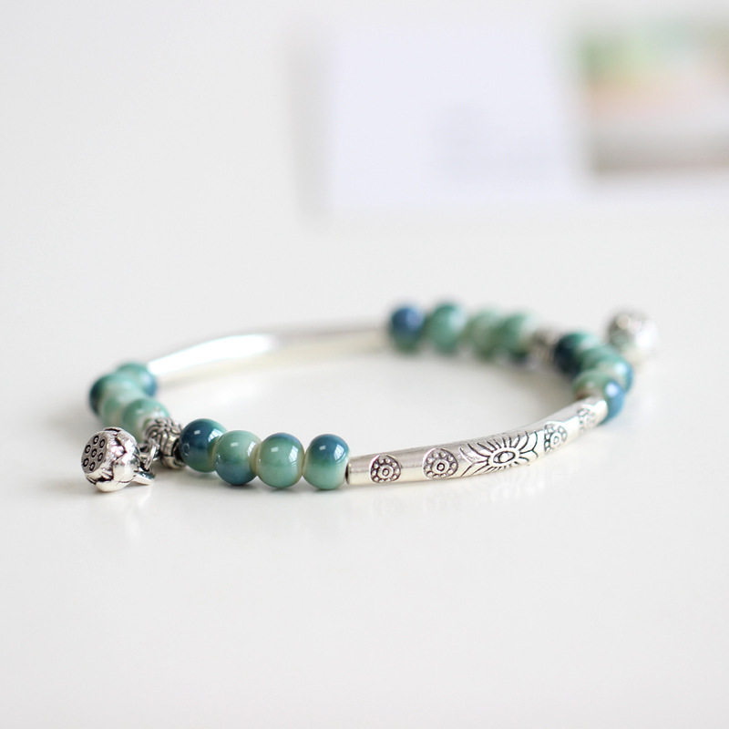 Minimalist Ceramic Bracelet Ethnic Style Literary Fresh Creative High-End Simple Niche Fashion Jewelry