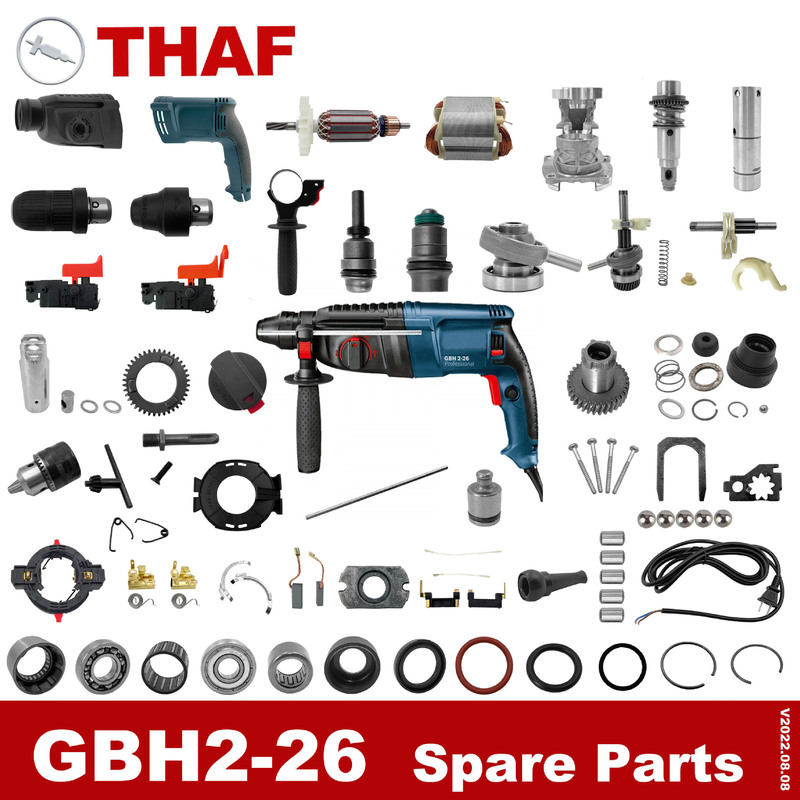 交換用スペアパーツ電動工具アクセサリー BOSCH 電動ロータリーハンマー GBH2-26|undefined