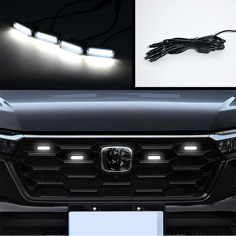 Car Grille Small Yellow Light Clip-On Led Light Suv Pickup Truck Off-Road Vehicle Grille Modification Universal Led Grille Light
