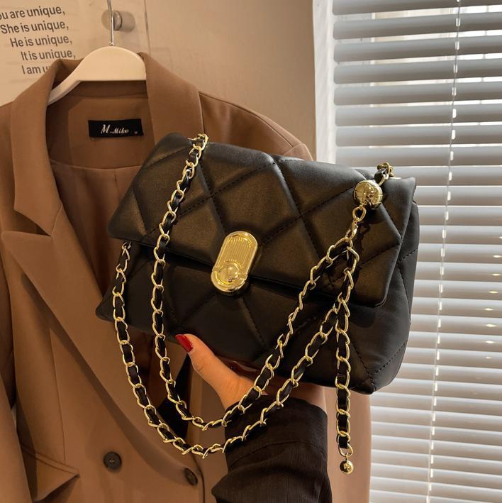 Bolso de cadena de diamond para mujeres 2025, nuevo bolso de hombro de moda versátil, popular explosión de alto nivel, bolso de mochila extranjero