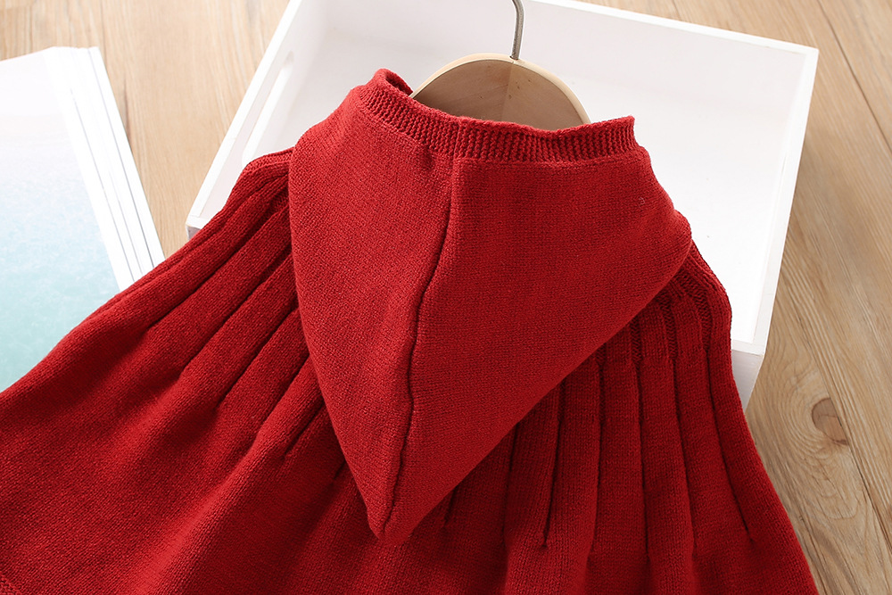 Elegant Cute Streetwear Solid Color Polyacrylonitrile Fiber Knit Girls Outerwear display picture 4