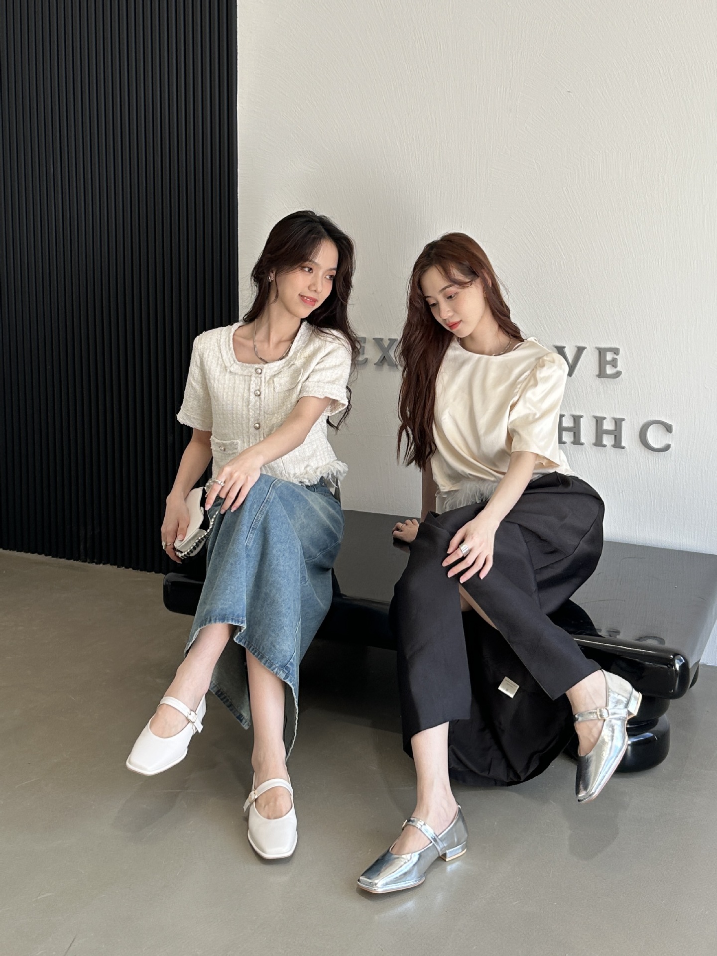 2024 frühling und Herbst Neue frauen Mary Jane Schuhe Eine linie mit Schnalle Quadratischen Kopf Flachen Boden Ballett Einzigen schuh_voghion.com