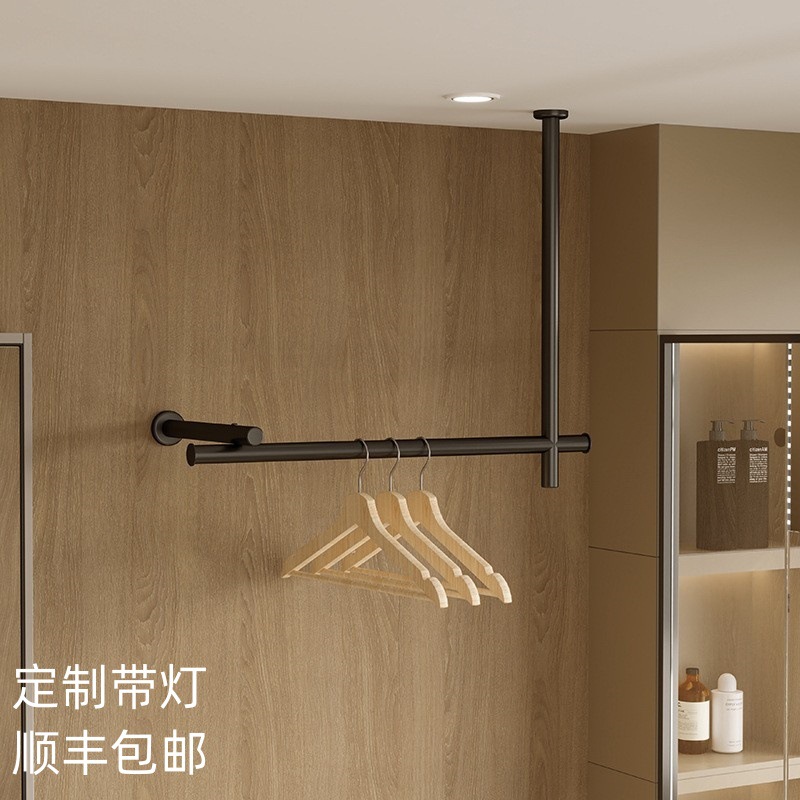 All-Season Hotel Cloud 4.0 Stainless Steel Gold Titanium Black Titanium Clothes Hanger Hotel Guesthouse Room Clothes Rod Drying Rack