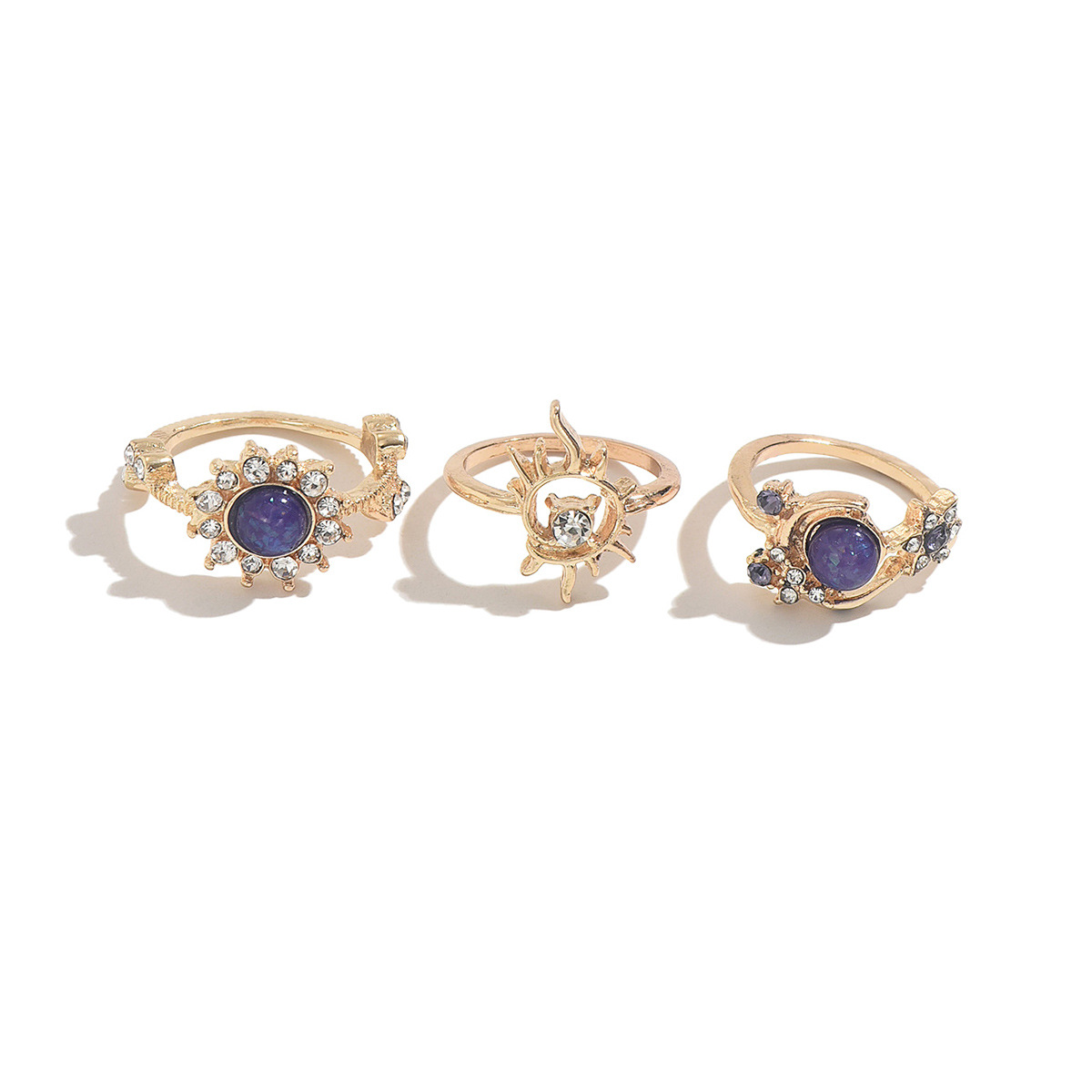 Set di anelli sole e luna viola gioielli firmati donna_voghion.com
